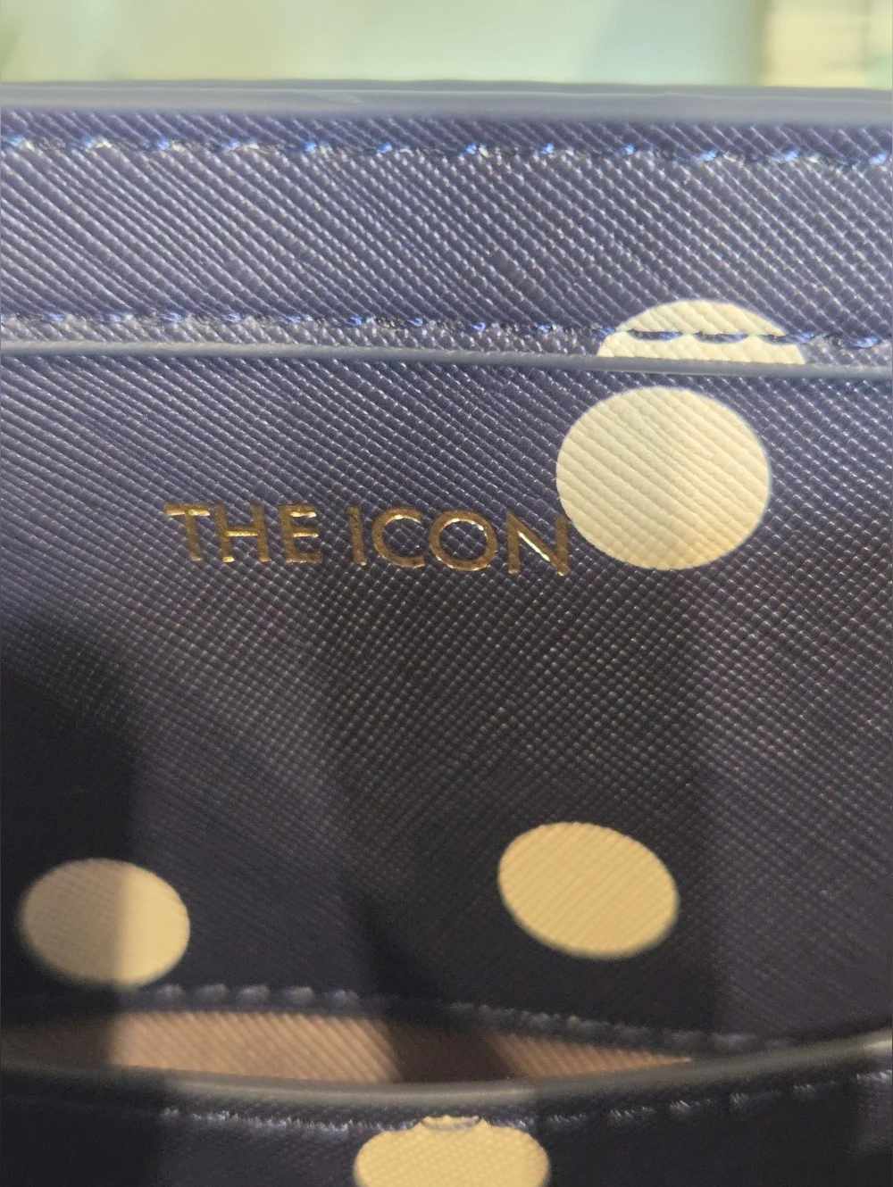 Ted Baker "The Icon" Navy Polka Dot Tote With Bow - Picture 5 of 6